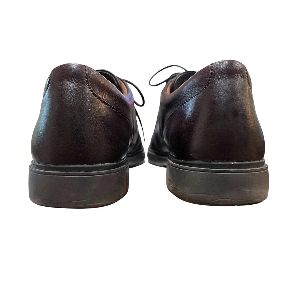 Clarks UnStructured Men's Brown Leather Oxford Shoe  Size 13 M  Office Formal